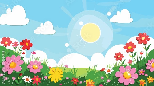 Vibrant Summer Blossoms: Fresh and Colorful Floral Beauty in Nature