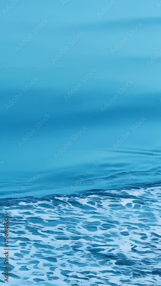 Tranquil Seascape with Gentle Waves and Clear Turquoise Water at Shoreline Under Bright Blue Skies Tranquil Seascape with Gentle Waves and Clear Turquoise Water at Shoreline Under Bright Blue Skies