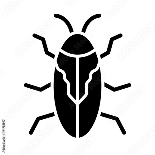 Cockroach glyph icon