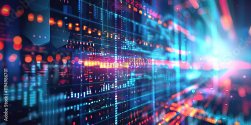 Wallpaper Mural Abstract Digital Data Stream Visualization Torontodigital.ca