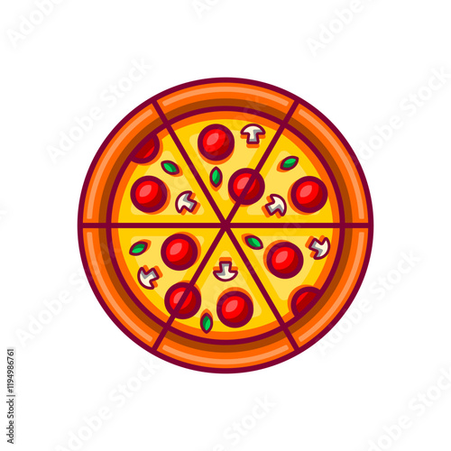 pizza slice isolated on white background