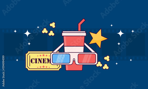 Film movie cinema theater poster vector 