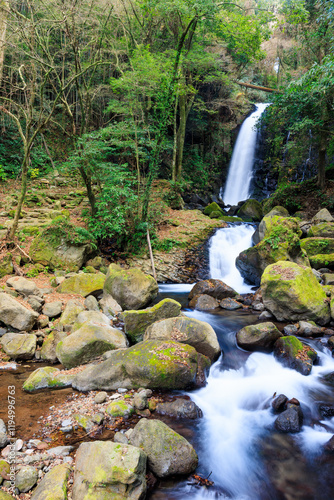 冬の白糸の滝　熊本県西原村　Shiraito Falls in winter. Kumamoto pref, Nishihara village. photo