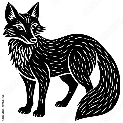 Wallpaper Mural illustration of a fox Torontodigital.ca