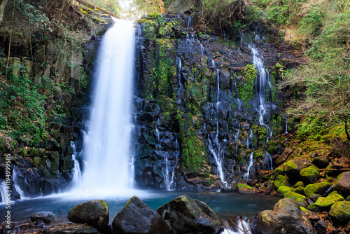 冬の白糸の滝　熊本県西原村　Shiraito Falls in winter. Kumamoto pref, Nishihara village. photo