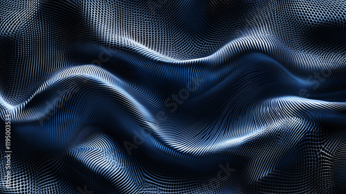 A futuristic platinum blue design with digital texture patterns and neon highlights, creating a modern and dynamic aesthetic.