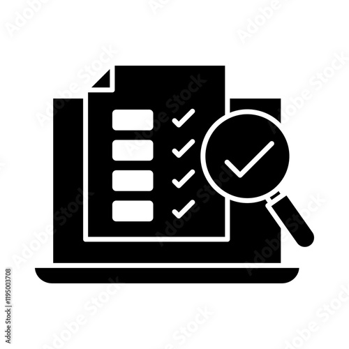 Model Evaluation – Checklist and Magnifying Glass Representing Performance Assessment of Models