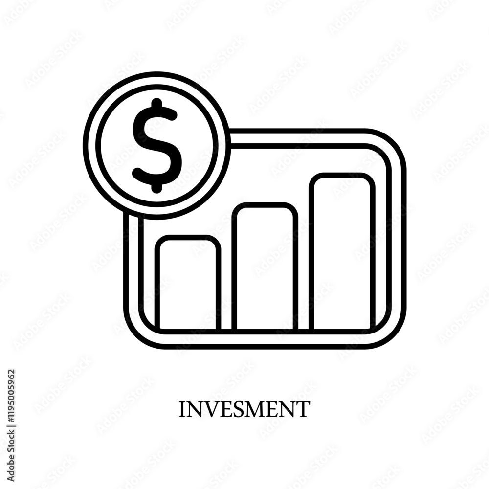 Icon a INVESMENT, isolated against a clean background. Icon a INVESMENT, isolated against a clean background.