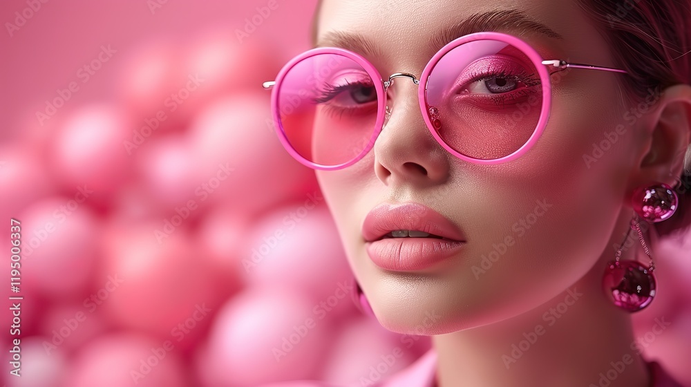 Pink Paradise: A Fashionable Portrait Pink Paradise: A Fashionable Portrait