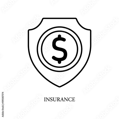 Icon a INSURANCE, isolated against a clean background.