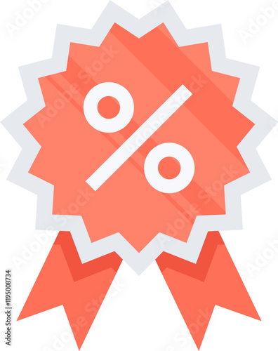 discount flat vector web icon