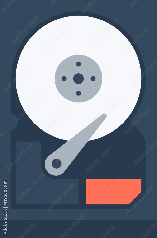 hard disk drive flat vector web icon hard disk drive flat vector web icon