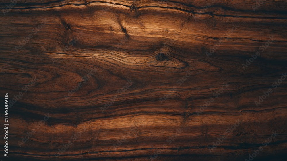 Naklejka premium Wooden texture with natural grain and dark brown surface