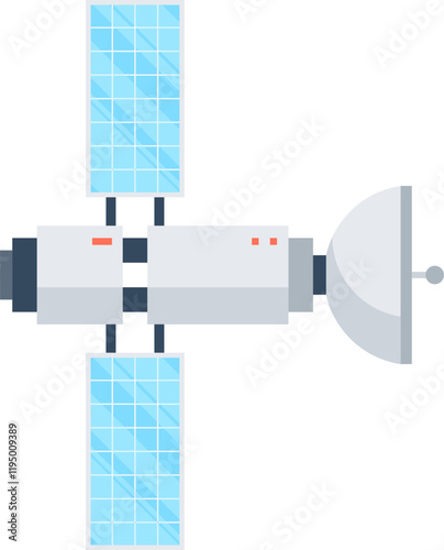 satellite flat vector web icon