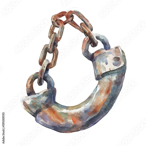 A watercolor vector of Grapple, isolated on a white background. Grapple vector.
