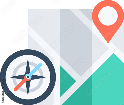 navigation flat vector web icon