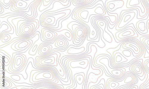 Topographic map. Geographic mountain relief. Abstract lines background. Contour maps. Vector illustration, Modern design with White background with topographic wavy pattern. 