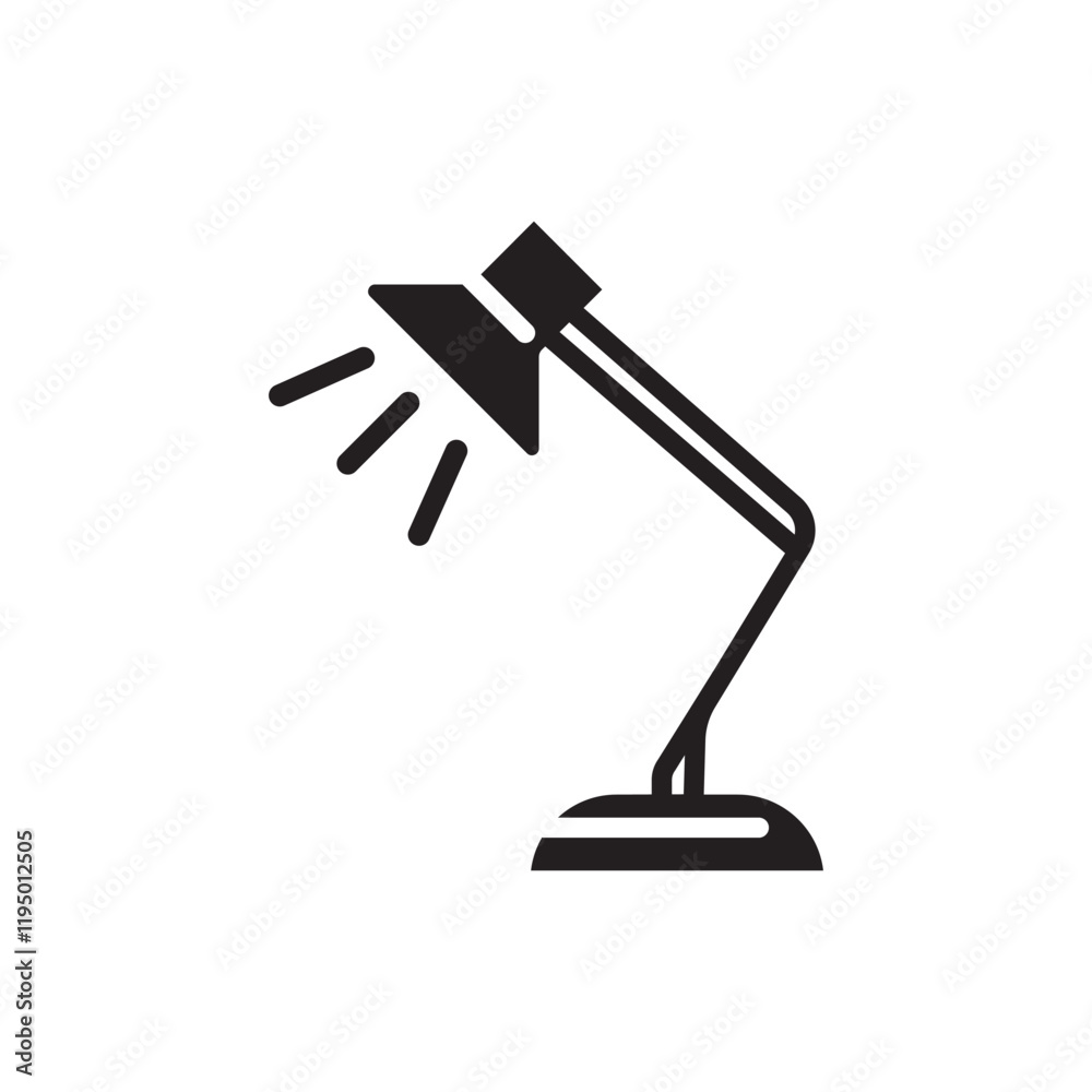 Desk lamp icon isolated on white background Desk lamp icon isolated on white background