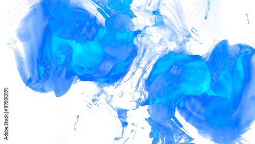 Blue smoke effect in white background