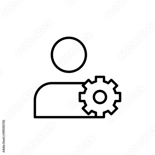 Account settings icon Thin line vector