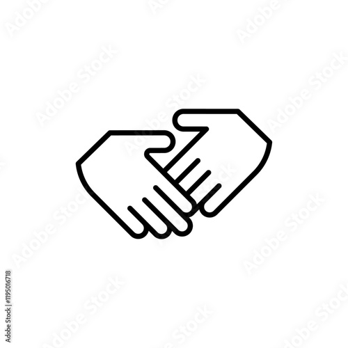 Business deal icon Thin line vector