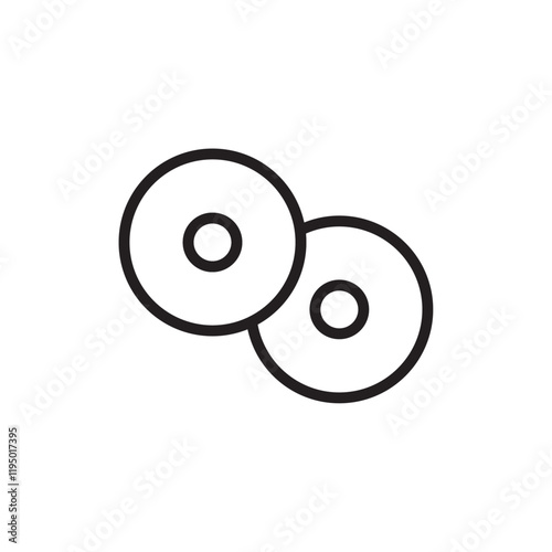 contact lenses icon Thin line vector