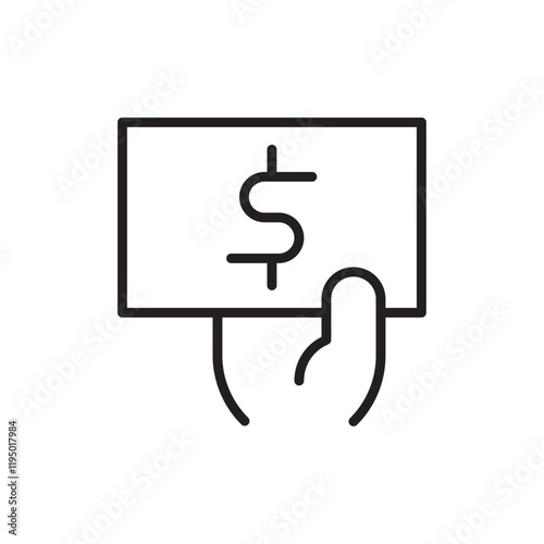 Donations icon Thin line vector