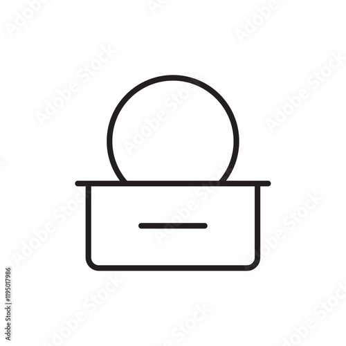 Donation box icon Thin line vector