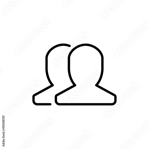 Friends icon Thin line vector