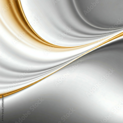 Golden Wave on White