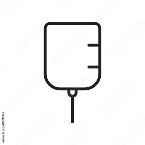 IV bag icon Thin line vector