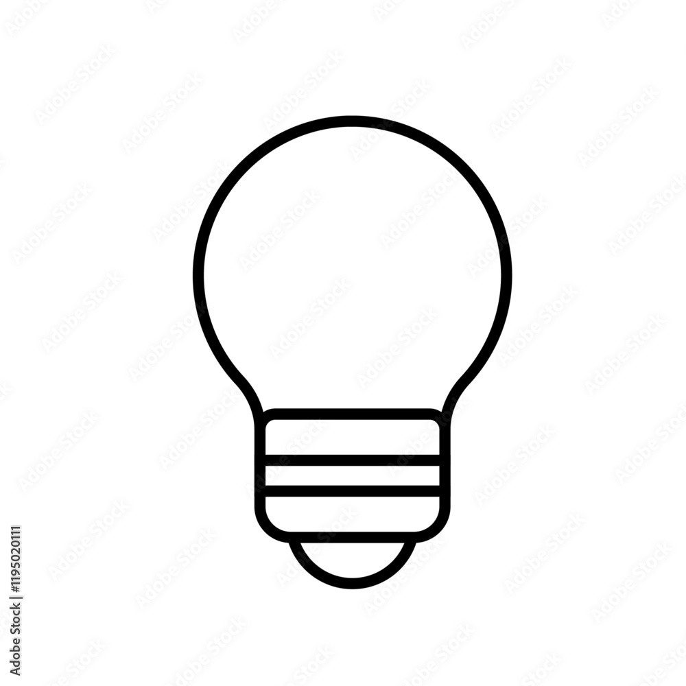 Lamp icon Thin line vector Lamp icon Thin line vector