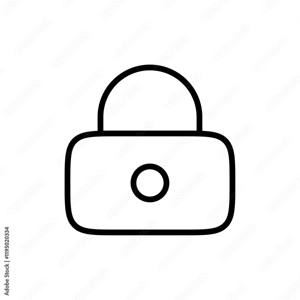 Lock icon Thin line vector