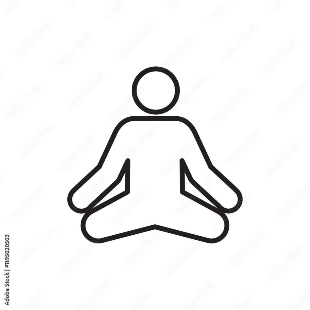Meditation icon Thin line vector Meditation icon Thin line vector