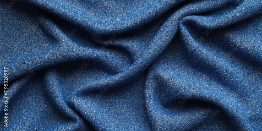 Soft textured blue wool fabric draped with gentle folds creating a smooth backdrop ideal for overlaying text or graphics in a serene atmosphere. Soft textured blue wool fabric draped with gentle folds creating a smooth backdrop ideal for overlaying text or graphics in a serene atmosphere.