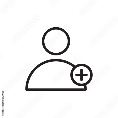 New account icon Thin line vector