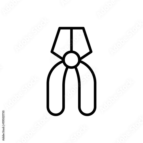 Pliers icon Thin line vector