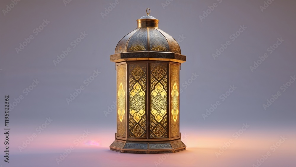Elegant Traditional Lantern with Warm Glow on a Soft Gradient Background Elegant Traditional Lantern with Warm Glow on a Soft Gradient Background