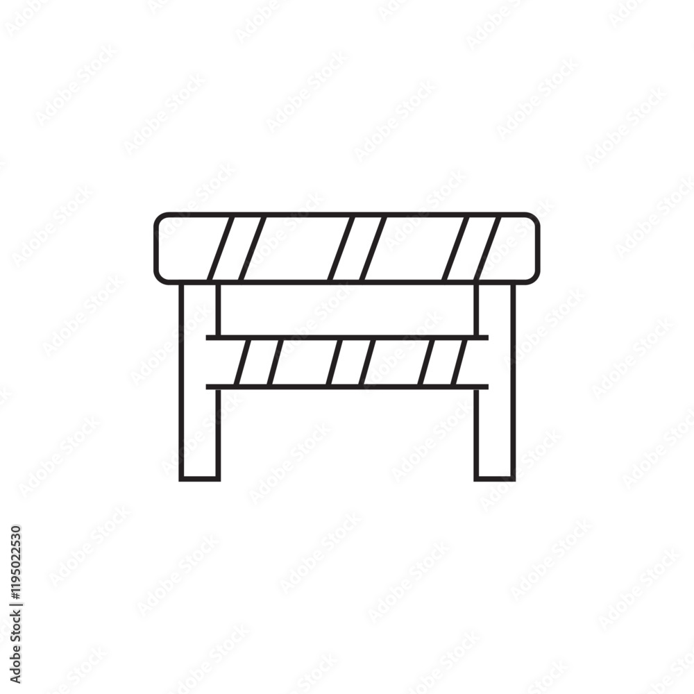 Roadblock icon Thin line vector Roadblock icon Thin line vector