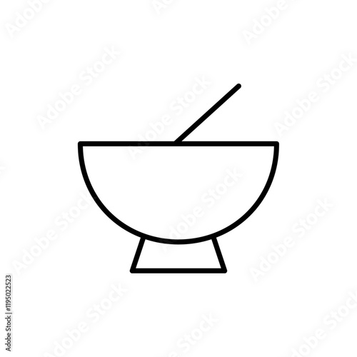 Rise Bowl icon Thin line vector