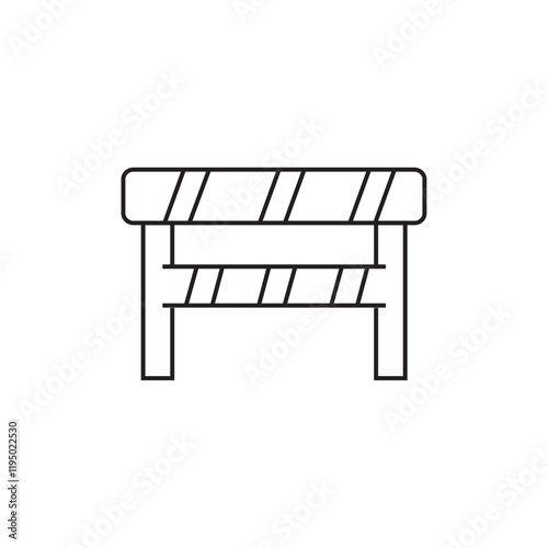 Roadblock icon Thin line vector