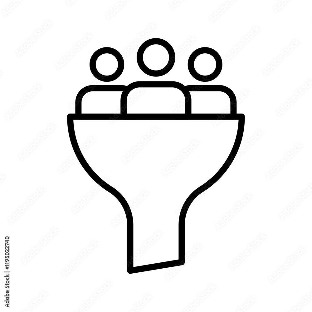 sales conversion icon Thin line vector sales conversion icon Thin line vector