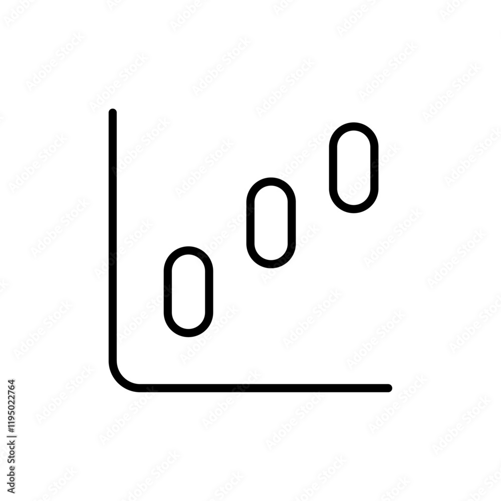 Sales growth icon Thin line vector Sales growth icon Thin line vector