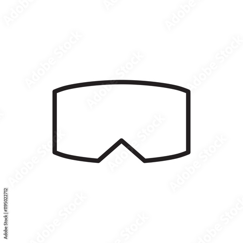 Safety goggles icon Thin line vector