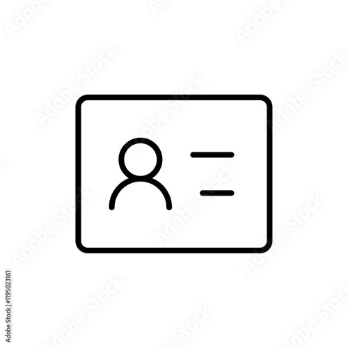 Security badge icon Thin line vector