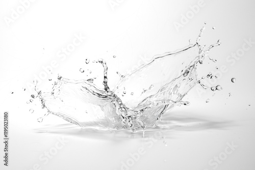 water splash isolated on white