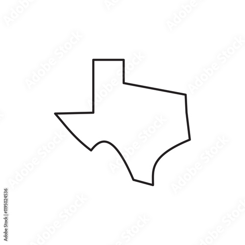 Texas icon Thin line vector