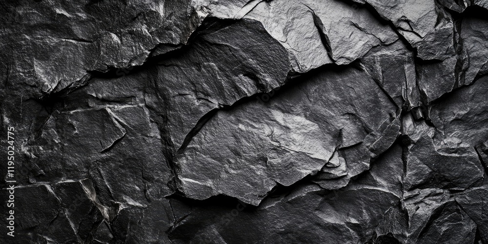 Dark textured rock background with deep black shades and sharp edges providing ample copy space ideal for web banner designs and marketing materials. Dark textured rock background with deep black shades and sharp edges providing ample copy space ideal for web banner designs and marketing materials.