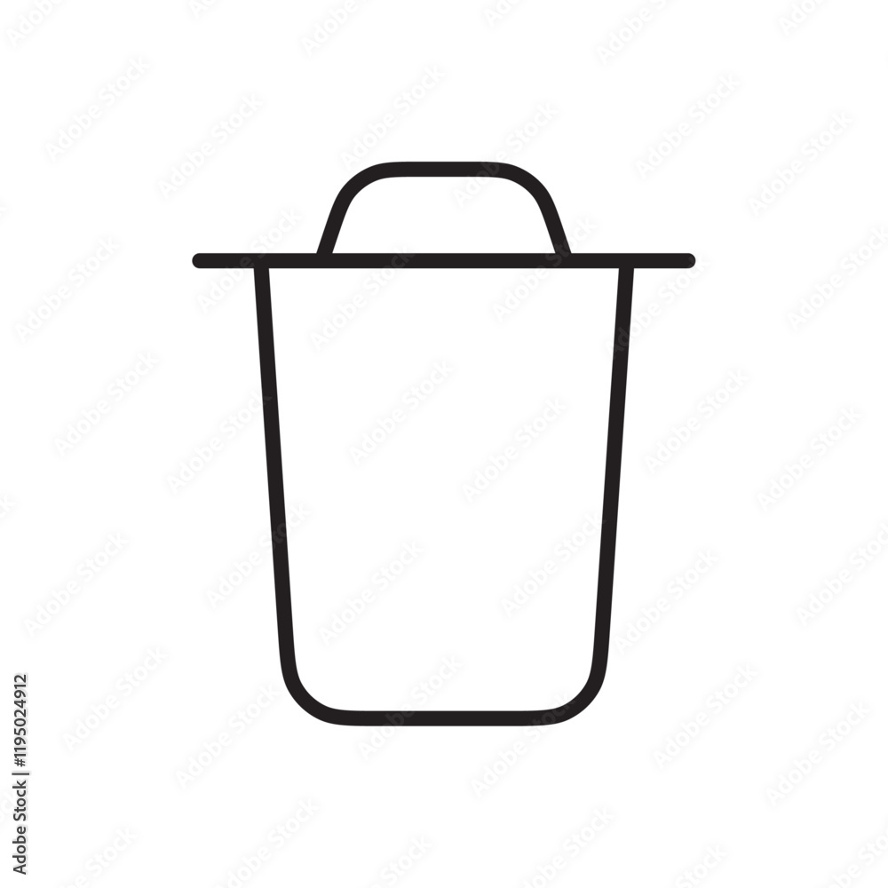 Trash icon Thin line vector Trash icon Thin line vector