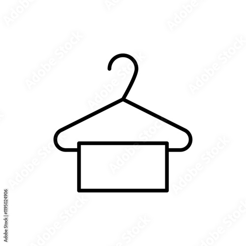 Towel icon Thin line vector